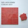 Gạch thẻ 10x10cm M11B10 đỏ bóng gợn sóng 2 Gạch thẻ 10x10cm M11B10